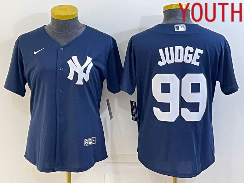 Youth New York Yankees #99 Judge Blue Game Nike 2022 MLB Jersey->youth mlb jersey->Youth Jersey